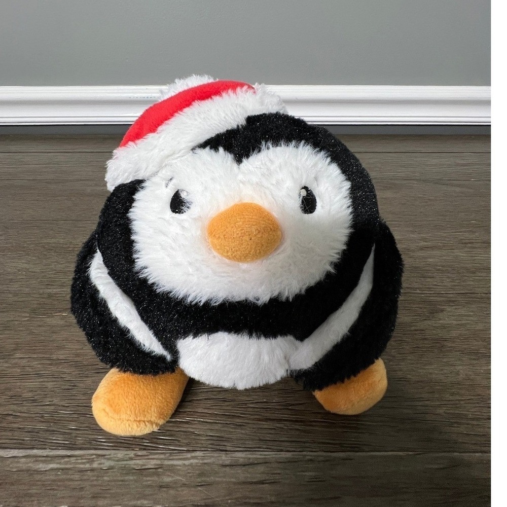 American Greetings Christmas Baby Penguin 7"‎ Round Plush Stuffed Animal Toy
